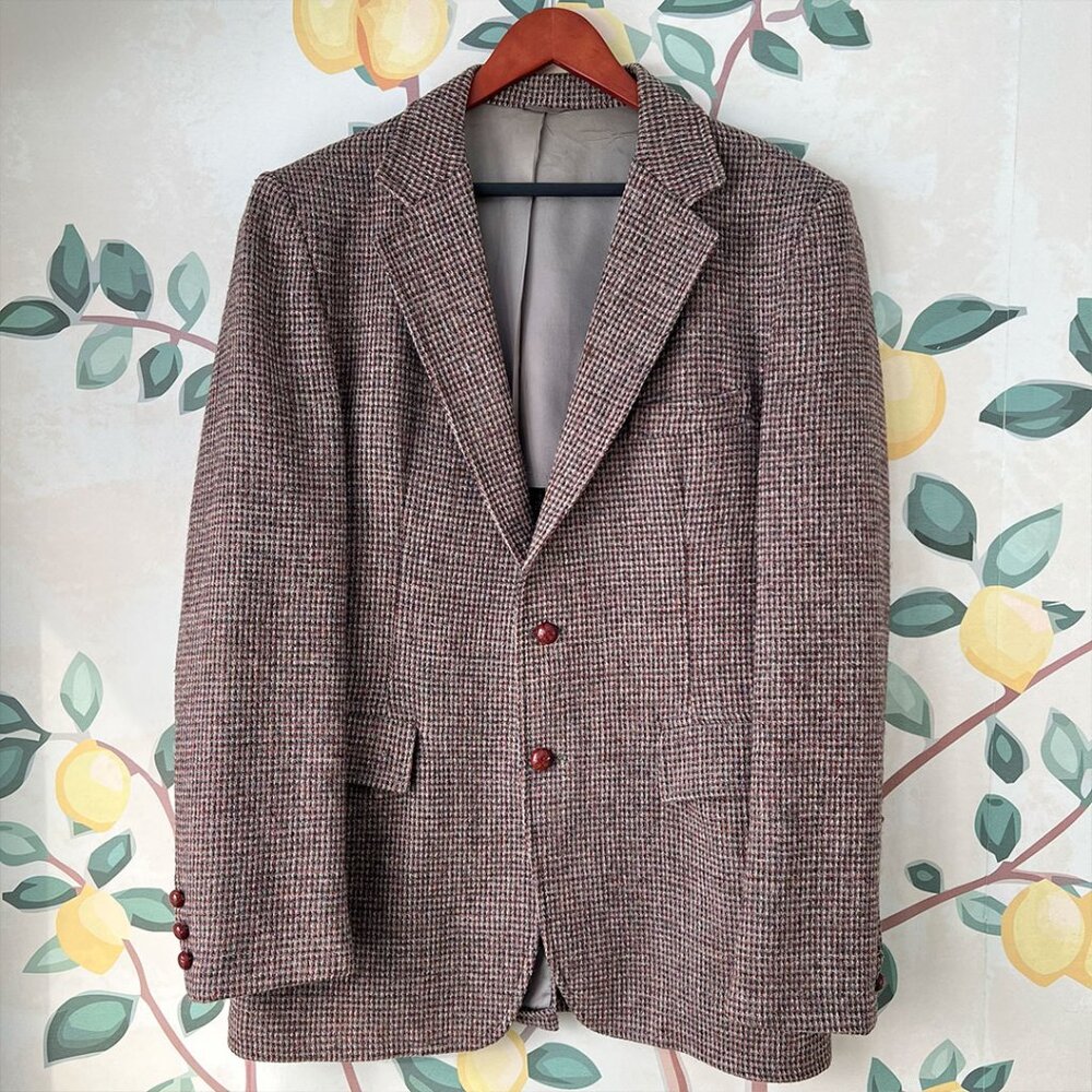Vintage Brown Harris Tweed blazer